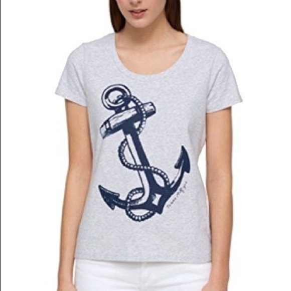 TOMMY HILFIGER Anchor Print Scoop Neck Graphic Tee - Picture 8 of 8